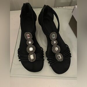 Black embellished sandal